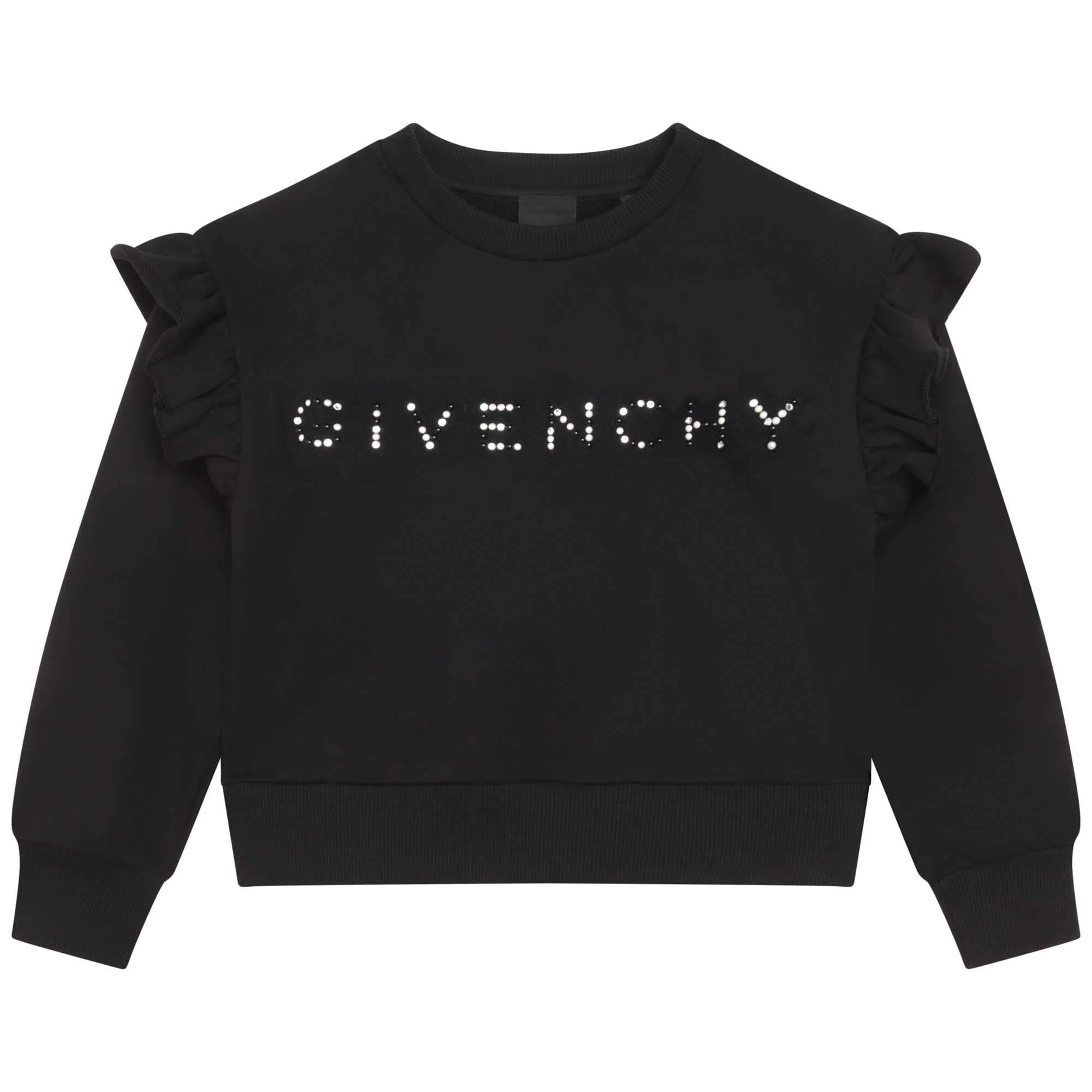 Givenchy Kids Girls Mini Me Black Swarovski Crystal Shirt Pants