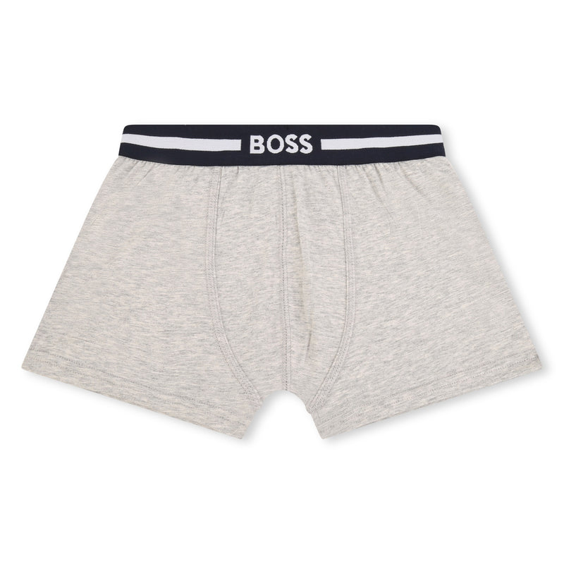 Set of 2 Boxer Shorts in Navy and White