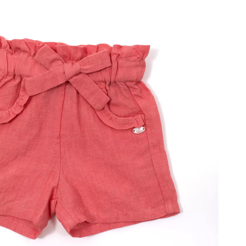 Baby Paper-bag Linen Shorts