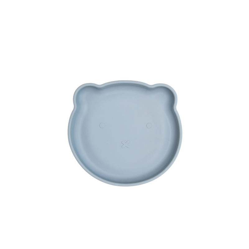 Silicone Bear Plate Blue