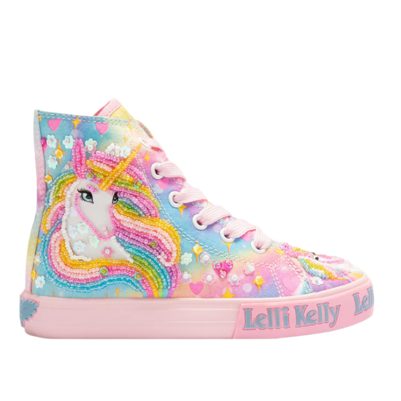 Unicorn Rainbow Hightop Sneaker