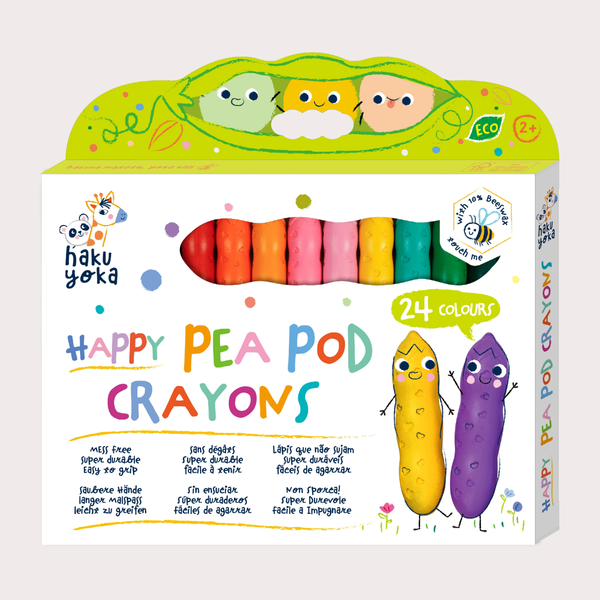 Happy Pea Pod Crayons -24 Colours