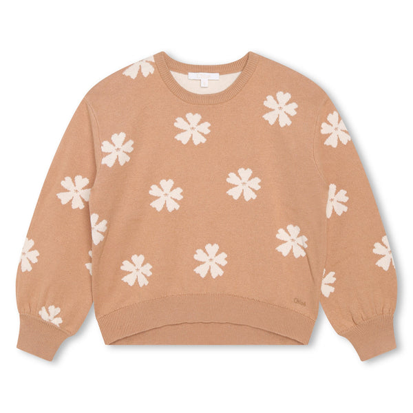 Floral Cropped Sweater
