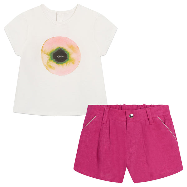 Baby T-Shirt & Pink Shorts