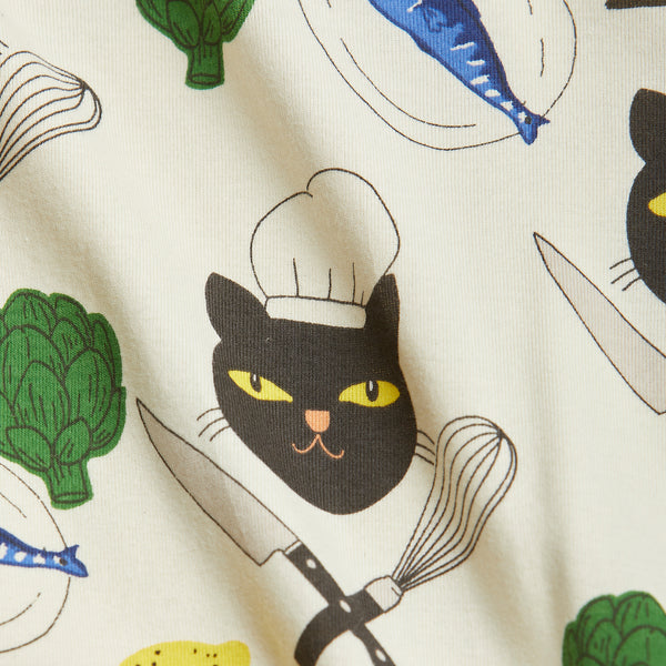 Chef Cat Print T-Shirt