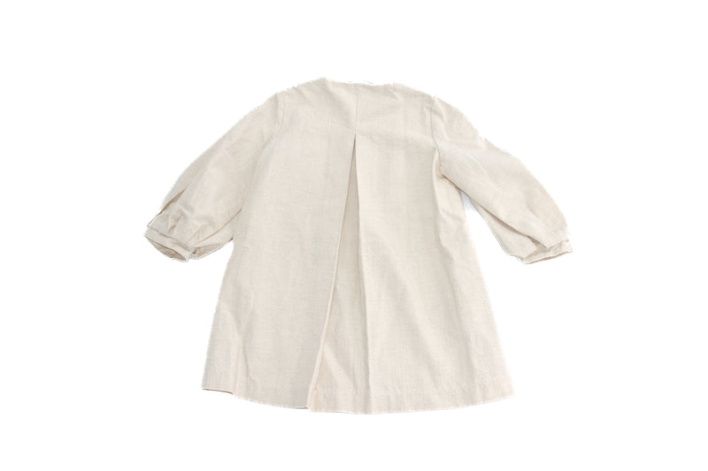 Il Gufo Cream A-line Linen-blend Coat