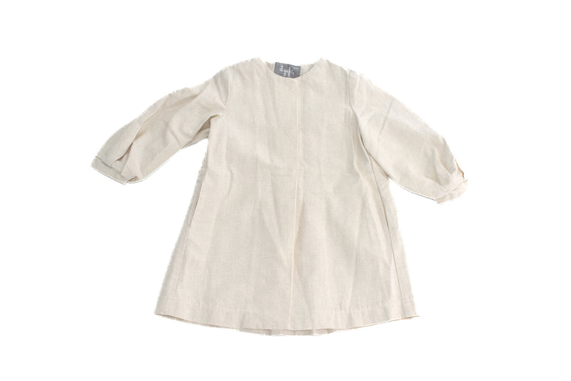 Il Gufo Cream A-line Linen-blend Coat