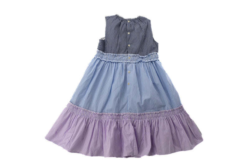 Il Gufo Blue & White Tiered Sleeveless Dress