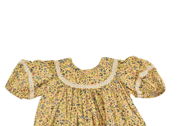 Strawberries & Cream Light Yellow A-line Dress