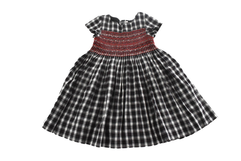 Bonpoint Black & Red Tartan Dress
