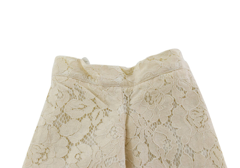 Pili Carrera Cream Lace Long-sleeved Top with Matching Trousers
