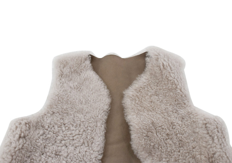 Bonpoint Brown Lambskin Fur Vest