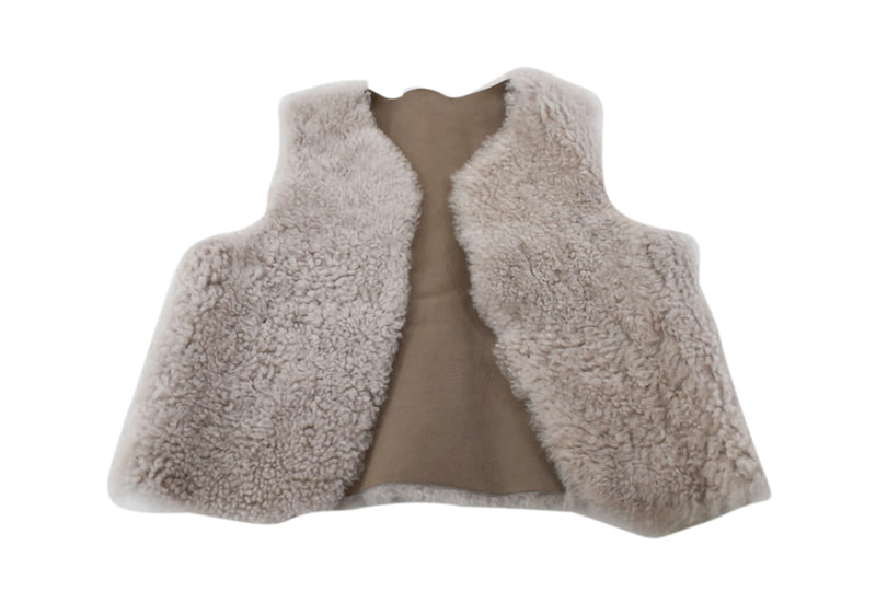Bonpoint Brown Lambskin Fur Vest
