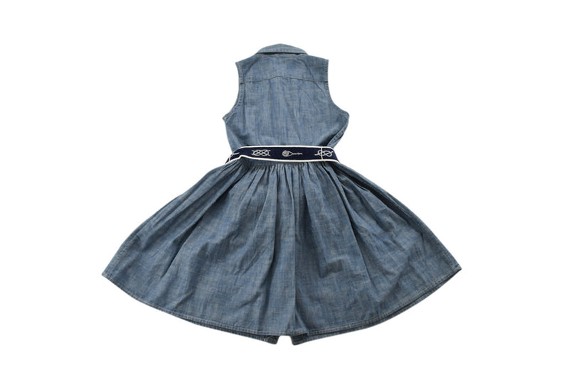 Ralph Lauren Blue Sleeveless Dress with Collar