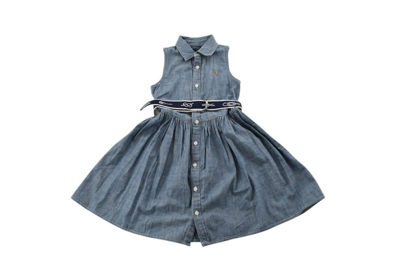 Ralph Lauren Blue Sleeveless Dress with Collar