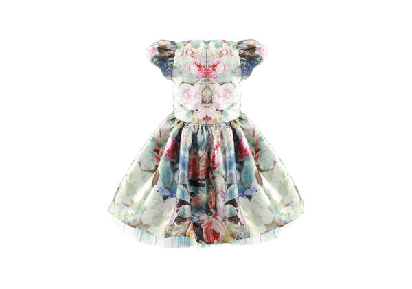 Junona Leaf Print Satin Style Dress