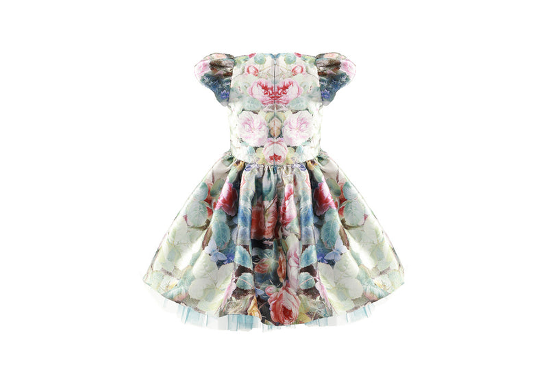 Junona Leaf Print Satin Style Dress