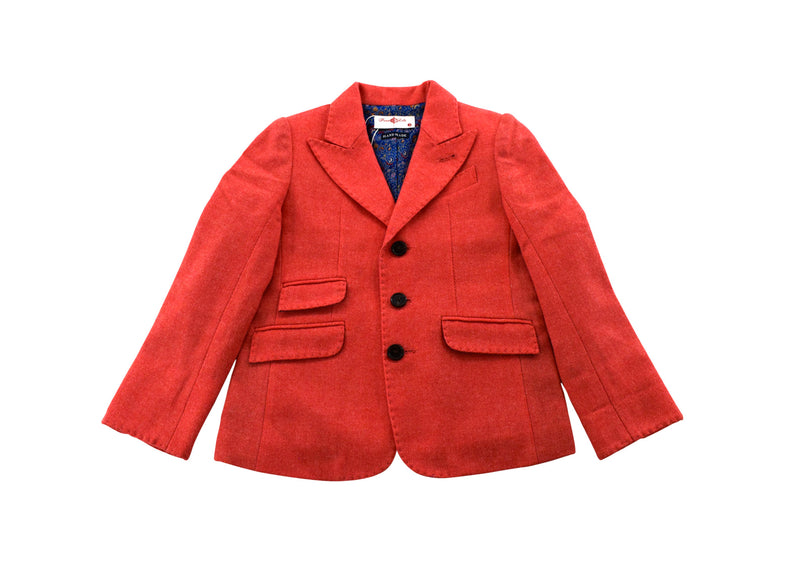 Priam Lila Coral Wool Jacket with Matching Pleated Skirt