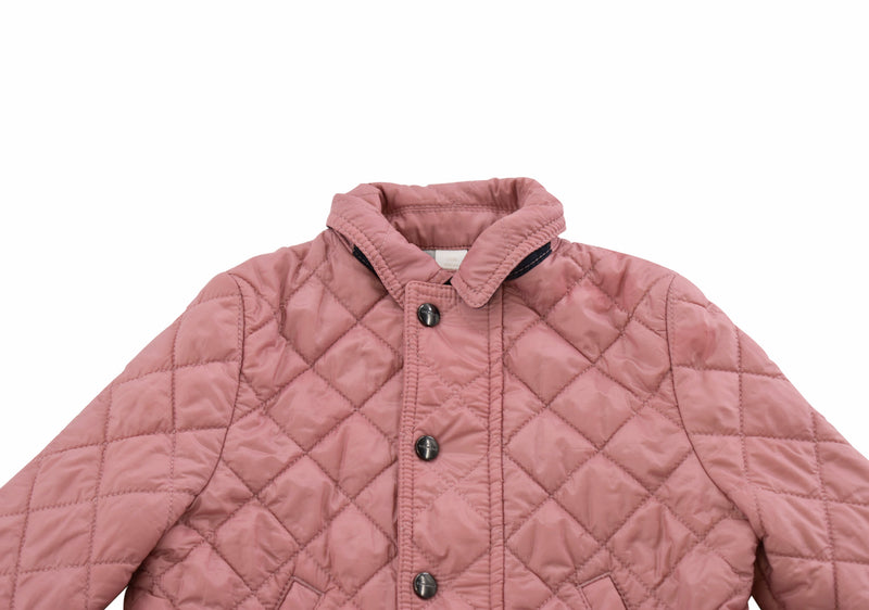 Burberry Dusty Pink Quilted Baby Jacket