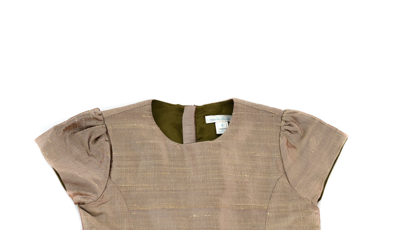 Marie-Chantal Bronze Silk Party Dress