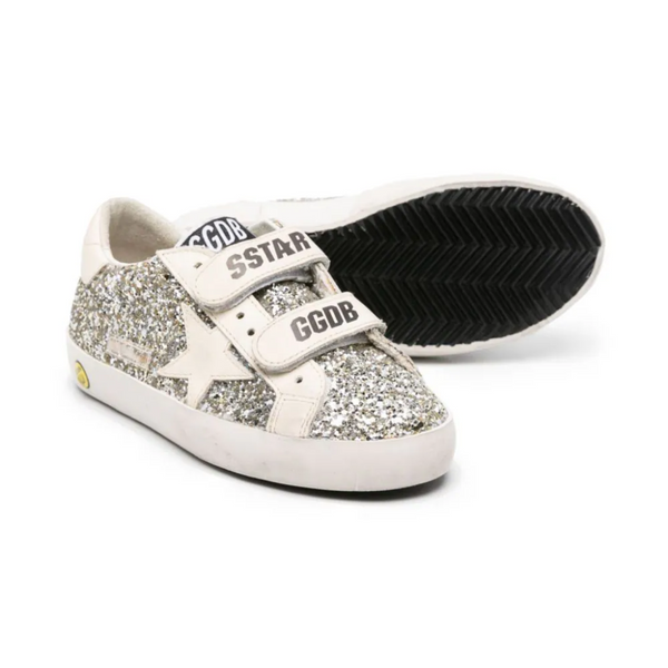 Old School Glitter Upper Leather Star Sneakers (youth)