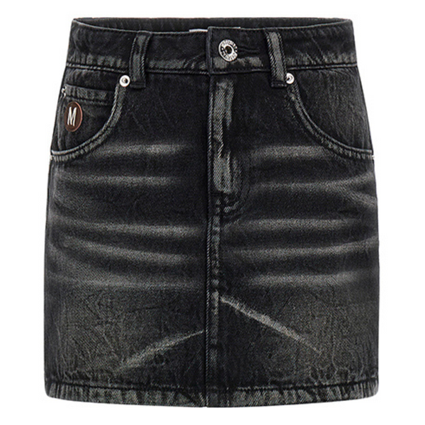 Black Denim Short Skirt
