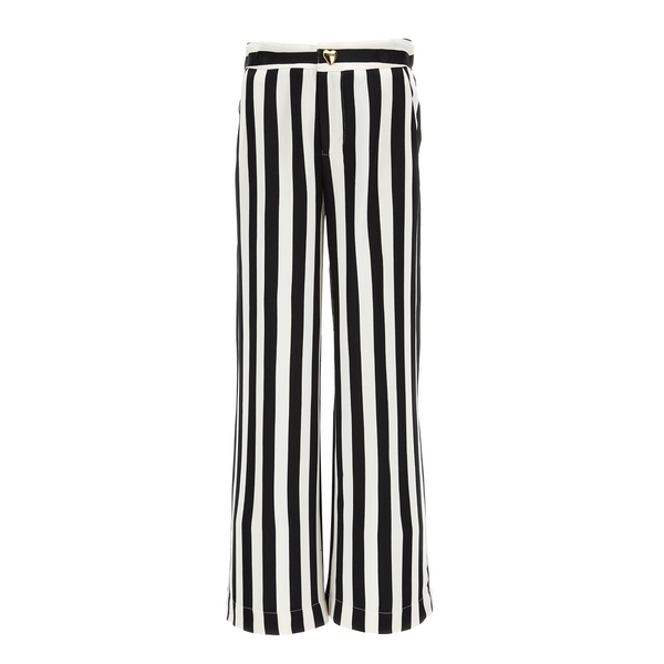 White/Black Stripes Trousers