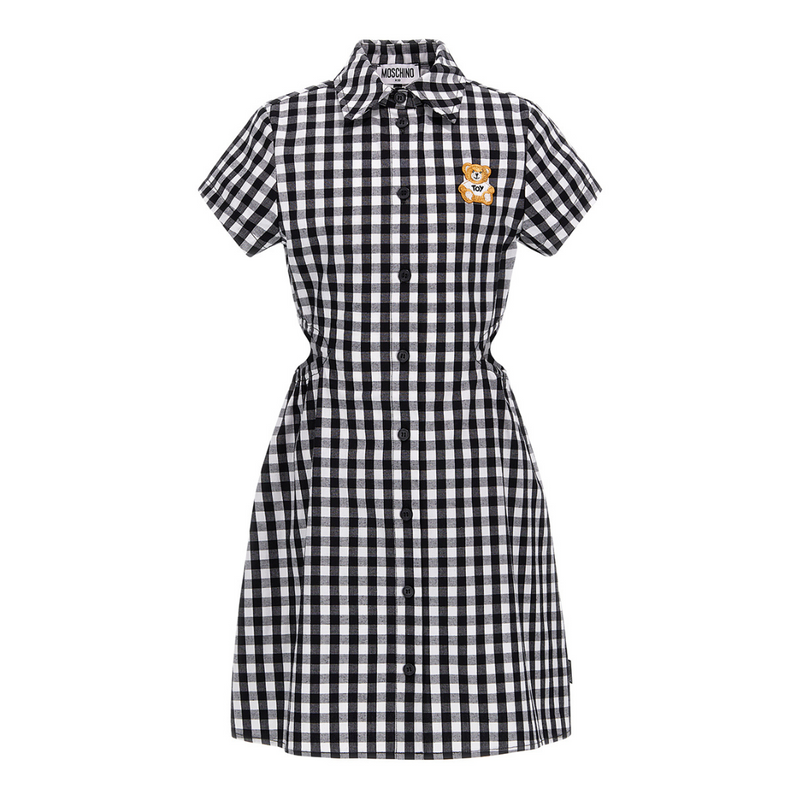 White & Black Check Dress