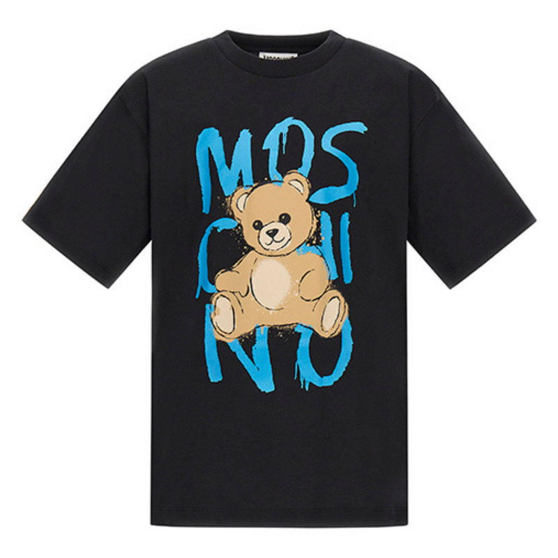 Black Teddy Bear Logo T-Shirt