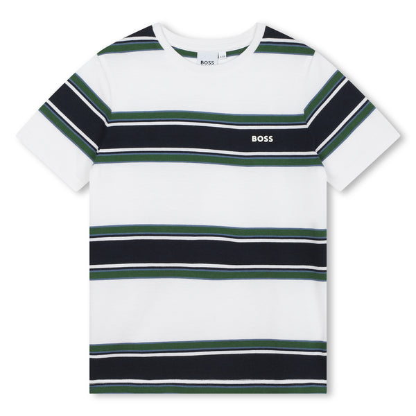 Green Stripes Short Sleeves T-Shirt