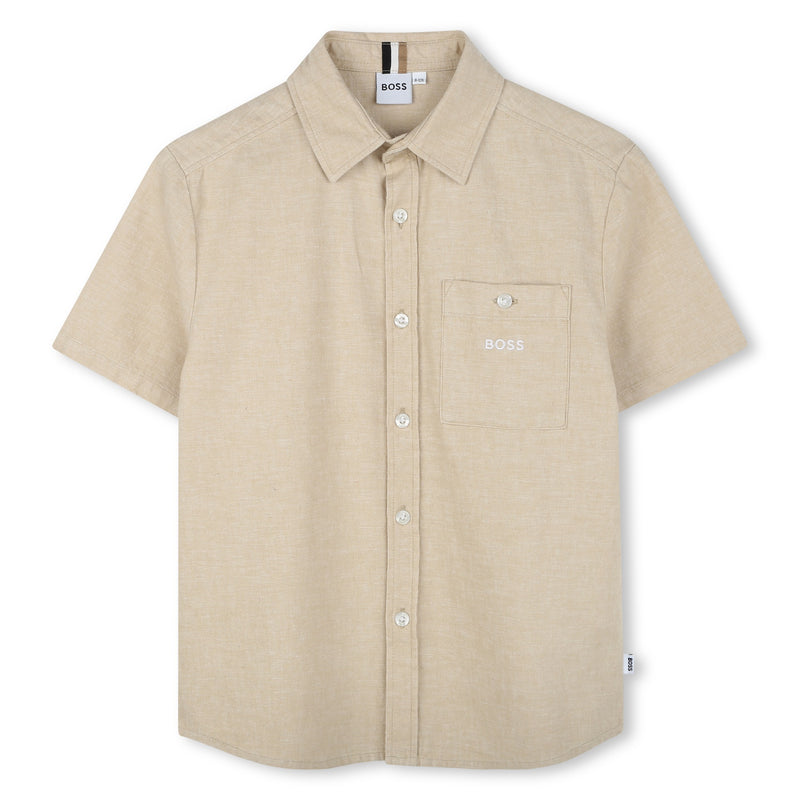 Beige Short Sleeve Shirt