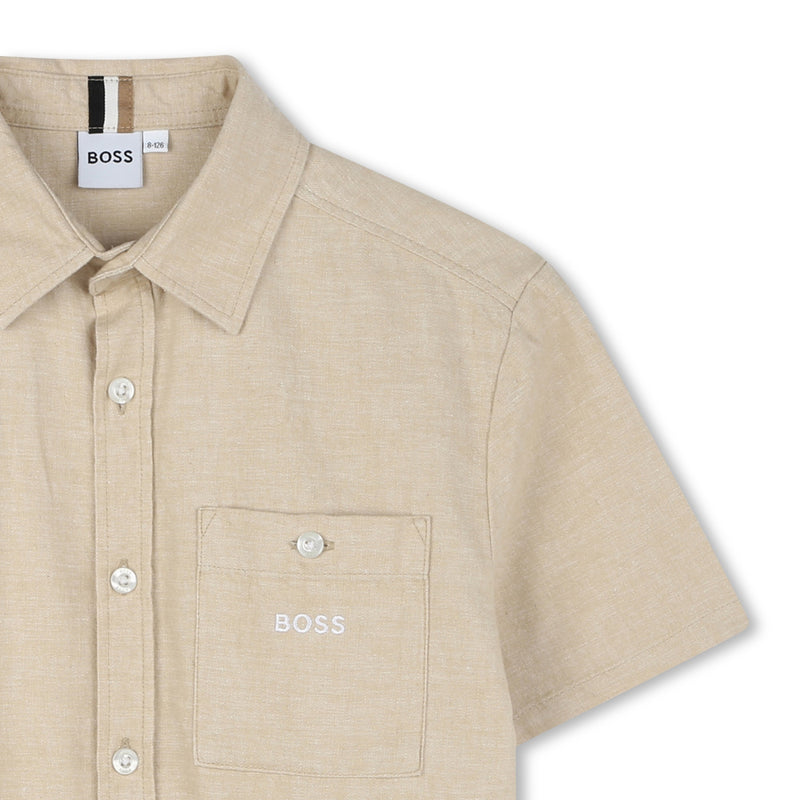 Beige Short Sleeve Shirt