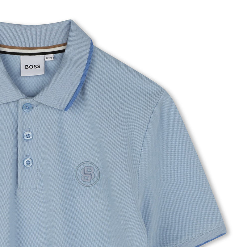 Persian Blue Short Sleeve Polo