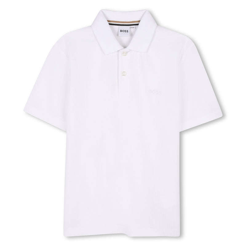 White Short Sleeve Polo