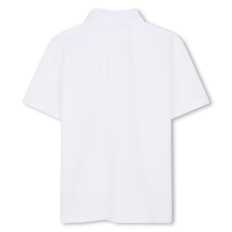 White Short Sleeve Polo