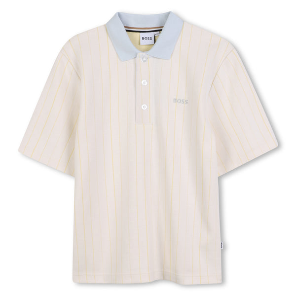 White Short Sleeve Polo