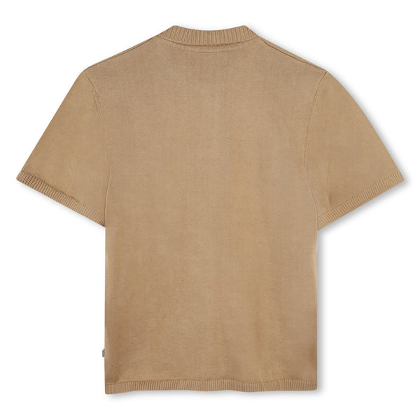 Beige Short Sleeve Polo