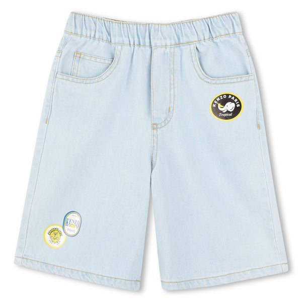 Bleach Denim Bermuda Shorts