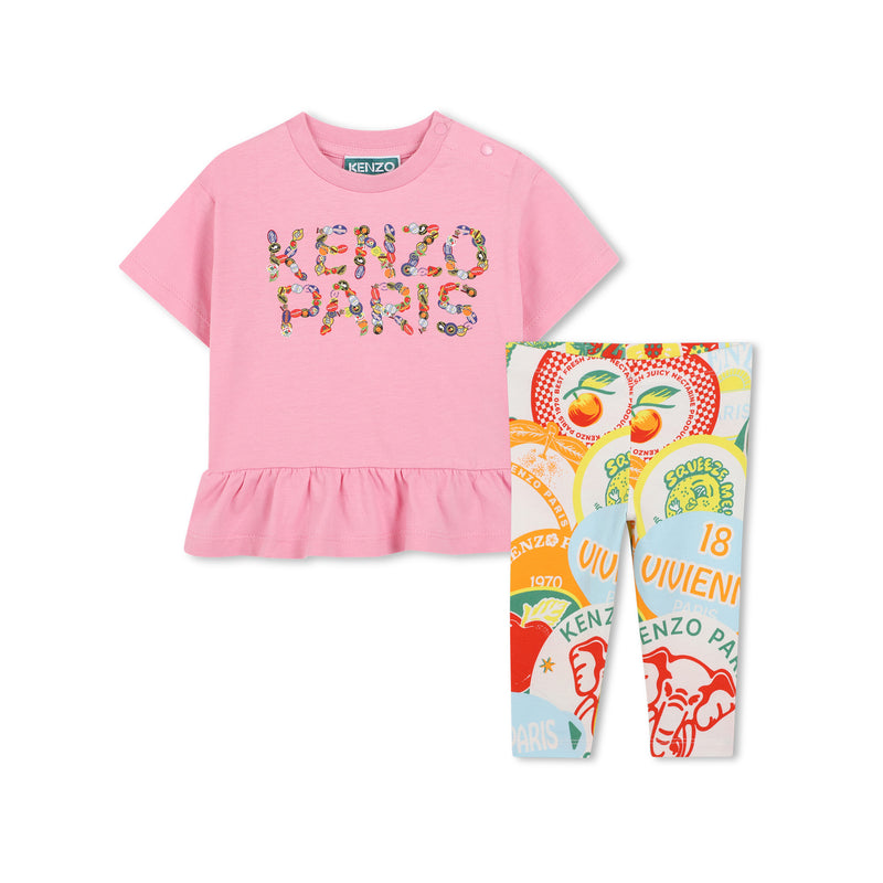 Fruit Stickers Baby T-Shirt & Leggings Set