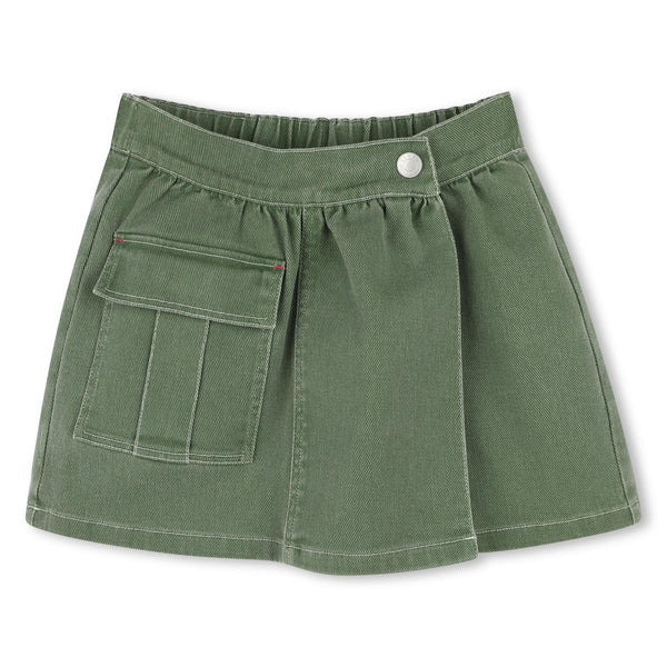 Green Denim Skort