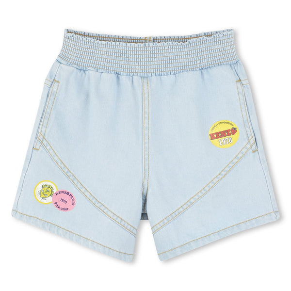 Bleach Denim Shorts