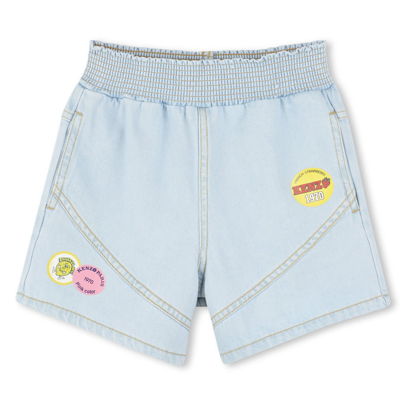 Bleach Denim Shorts