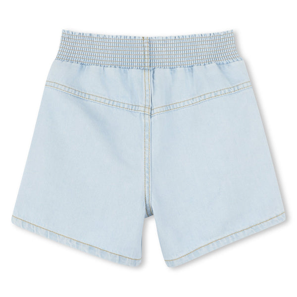 Bleach Denim Shorts