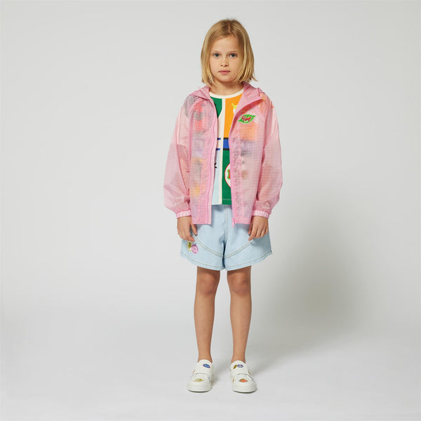 Pink Hooded Windbreaker