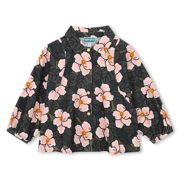 Flower Print Long Sleeves Blouse