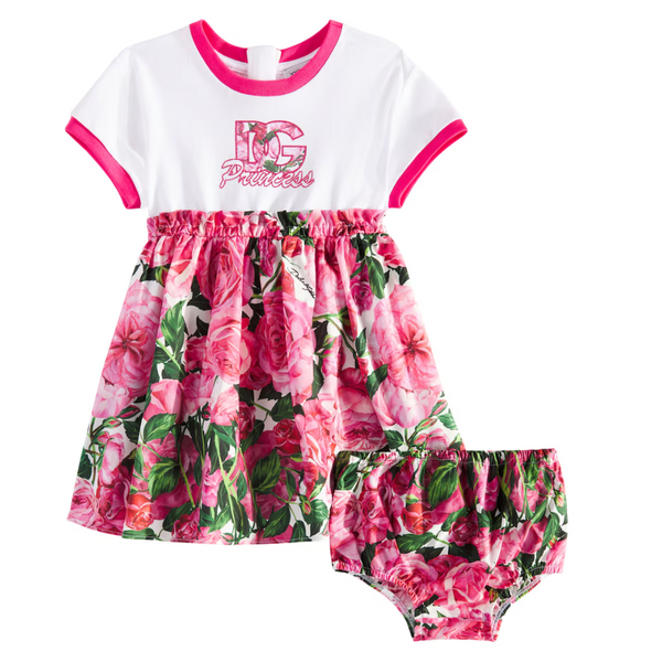 Winter Flower Baby Dress with Coulotte