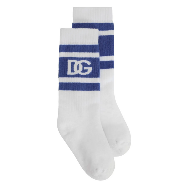 White/Blue Socks