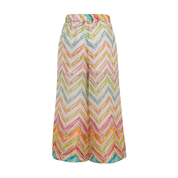 Zigzag Cotton & Silk Pants