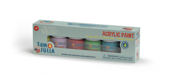 Paint set with Brushes (6 colours)