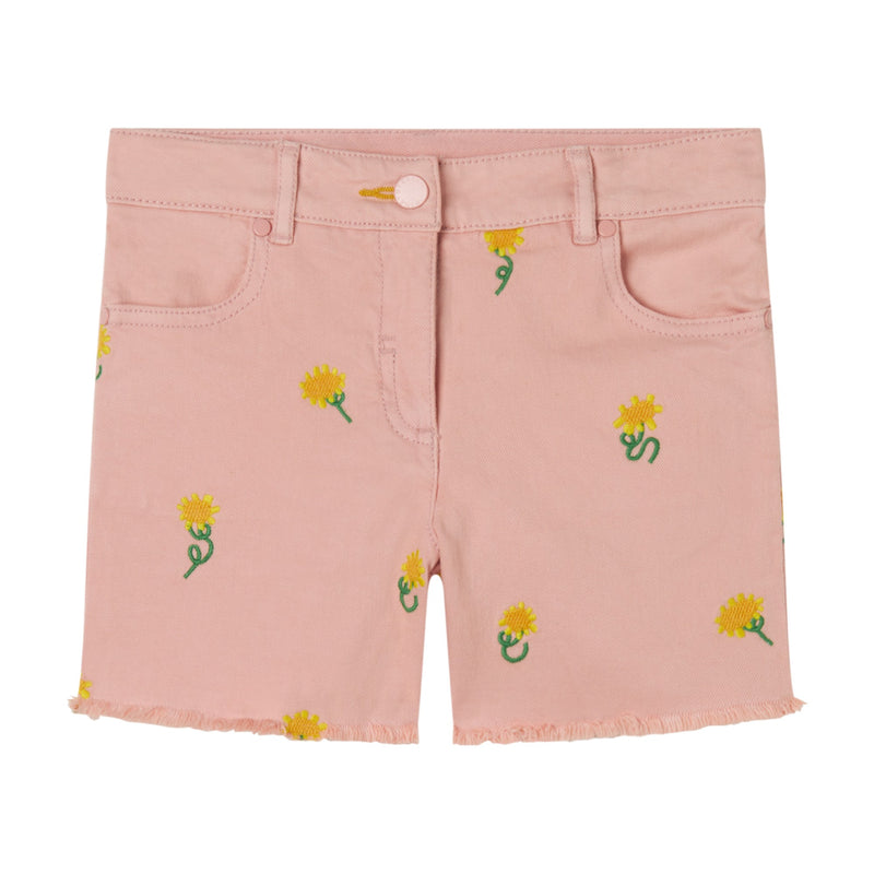 Sunflower Embroidered Shorts